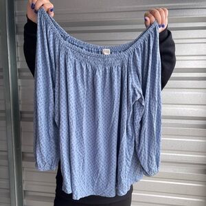 ANA square neck soft blouse XL-XXL